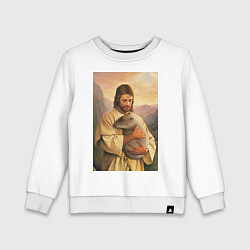 Детский свитшот Иисус и капибара