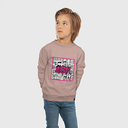 Свитшот хлопковый детский Arson j-hope BTS, цвет: пыльно-розовый — фото 2