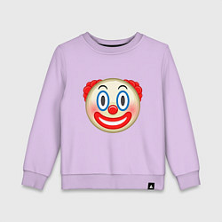 Свитшот хлопковый детский Эмодзи Клоун, цвет: лаванда