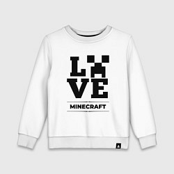 Детский свитшот Minecraft love classic