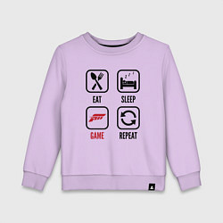 Детский свитшот Eat - sleep - Forza Horizon - repeat