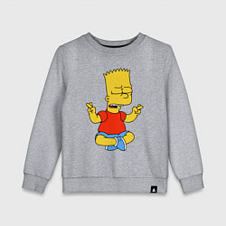Детский свитшот Барт Симпсон - сидит со скрещенными пальцами