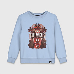 Свитшот хлопковый детский Cult Of The Cats, цвет: мягкое небо