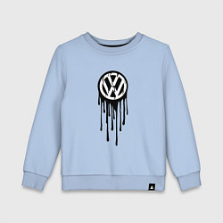 Свитшот хлопковый детский Volkswagen - art logo, цвет: мягкое небо