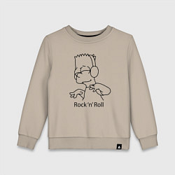 Детский свитшот Bart Simpson - Rock n Roll