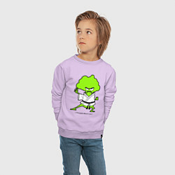 Свитшот хлопковый детский Choppin Brocco Lee, цвет: лаванда — фото 2