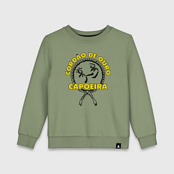 Свитшот хлопковый детский Capoeira Cordao de ouro, цвет: авокадо