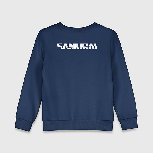 Детский свитшот Demon Oni - Cyberpunk 2077 / Тёмно-синий – фото 2