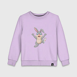 Свитшот хлопковый детский Running Rabbit, цвет: лаванда