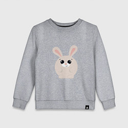 Свитшот хлопковый детский Круглый Кролик, цвет: меланж