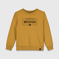 Детский свитшот Battlefield gaming champion: рамка с лого и джойст