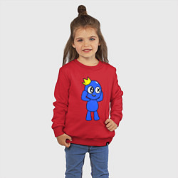 Свитшот хлопковый детский Rainbow Friends, цвет: красный — фото 2