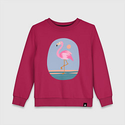 Свитшот хлопковый детский Фламинго, цвет: маджента