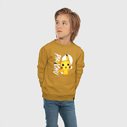 Свитшот хлопковый детский Funko pop Pikachu, цвет: горчичный — фото 2