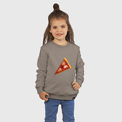 Свитшот хлопковый детский Пицца на хэллоуин, цвет: утренний латте — фото 2