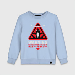 Свитшот хлопковый детский Evangelion третий удар, цвет: мягкое небо