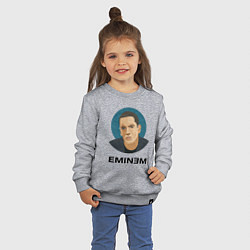 Свитшот хлопковый детский Eminem поп-арт, цвет: меланж — фото 2