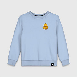 Свитшот хлопковый детский Утенок, цвет: мягкое небо