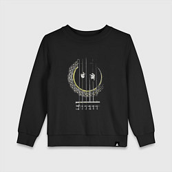 Свитшот хлопковый детский GUITAR PRISONER Essential, цвет: черный