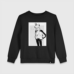 Свитшот хлопковый детский Человек-бензопила Пауэр, цвет: черный