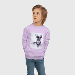 Свитшот хлопковый детский Rabbit symbol 2023, цвет: лаванда — фото 2