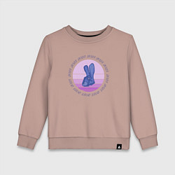 Свитшот хлопковый детский Кролики 2023, цвет: пыльно-розовый