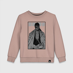 Свитшот хлопковый детский Сюнсуй Кьёраку - Блич, цвет: пыльно-розовый