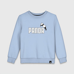 Свитшот хлопковый детский Панда вместо пумы, цвет: мягкое небо