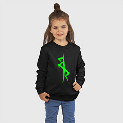 Свитшот хлопковый детский Logotype - Cyberpunk: Edgerunners, цвет: черный — фото 2