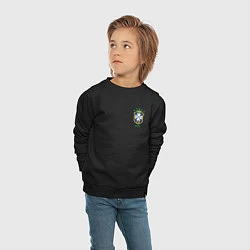 Свитшот хлопковый детский Пеле ретро форма, цвет: черный — фото 2