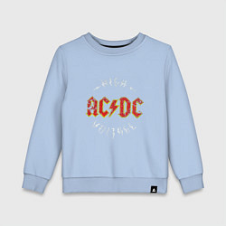 Свитшот хлопковый детский AC-DC Высокое напряжение, цвет: мягкое небо