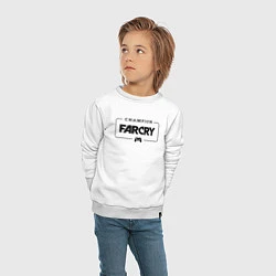 Свитшот хлопковый детский Far Cry gaming champion: рамка с лого и джойстиком, цвет: белый — фото 2