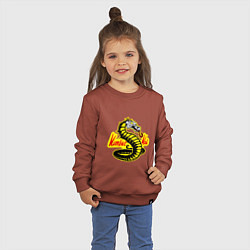 Свитшот хлопковый детский Mortal Kai, цвет: кирпичный — фото 2
