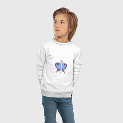 Свитшот хлопковый детский Бабочка Джолин Куджо, цвет: белый — фото 2