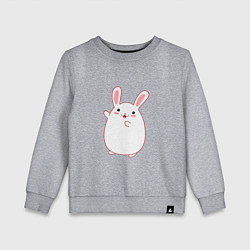 Свитшот хлопковый детский Круглый кролик, цвет: меланж