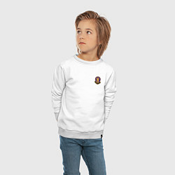 Свитшот хлопковый детский Эмблема школы Невермор, цвет: белый — фото 2
