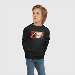 Свитшот хлопковый детский Кен Рюгуджи, цвет: черный — фото 2