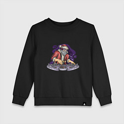 Свитшот хлопковый детский Santa party, цвет: черный