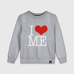 Свитшот хлопковый детский I love me, цвет: меланж
