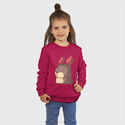 Свитшот хлопковый детский Забавный кролик, цвет: маджента — фото 2