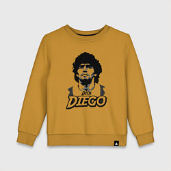 Свитшот хлопковый детский Dios Diego, цвет: горчичный