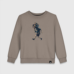 Свитшот хлопковый детский Следопыт, цвет: утренний латте