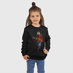 Свитшот хлопковый детский Nirvana классик, цвет: черный — фото 2