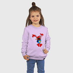 Свитшот хлопковый детский Boxy boo - poppy, цвет: лаванда — фото 2