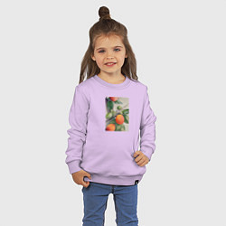 Свитшот хлопковый детский Абрикос арт, цвет: лаванда — фото 2