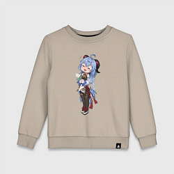 Свитшот хлопковый детский Гань Юй кушает цин синь, цвет: миндальный