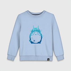 Свитшот хлопковый детский Blue Totoro, цвет: мягкое небо