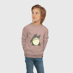 Свитшот хлопковый детский Hello Totoro, цвет: пыльно-розовый — фото 2