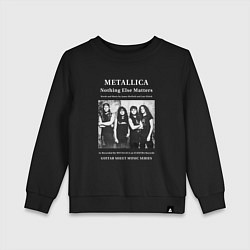 Свитшот хлопковый детский Metallica Nothing Else Matters, цвет: черный