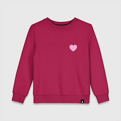 Свитшот хлопковый детский Розовое сердечко - мини, цвет: маджента